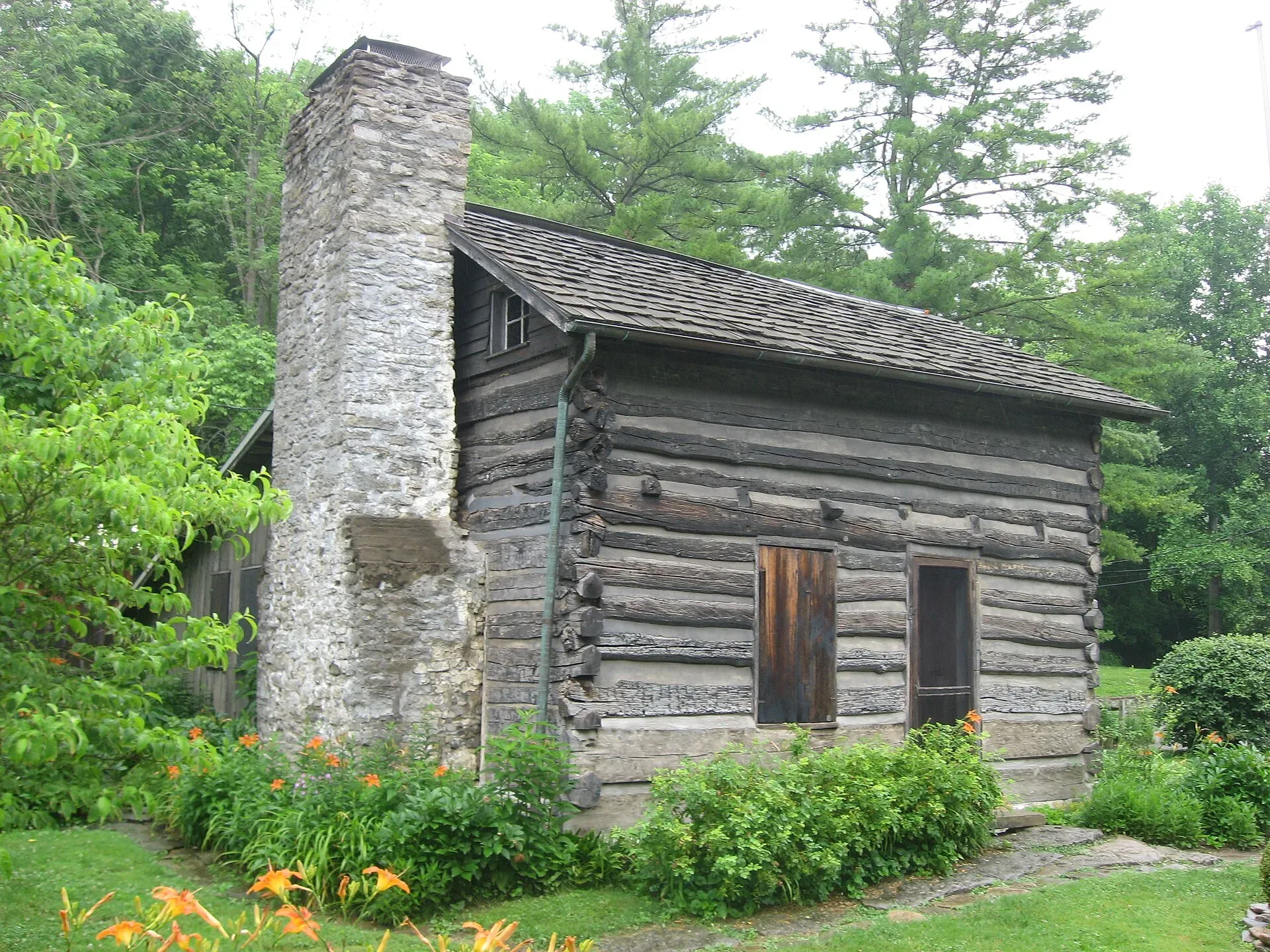 The historic Miller-Leuser Log House in Anderson Township, Ohio